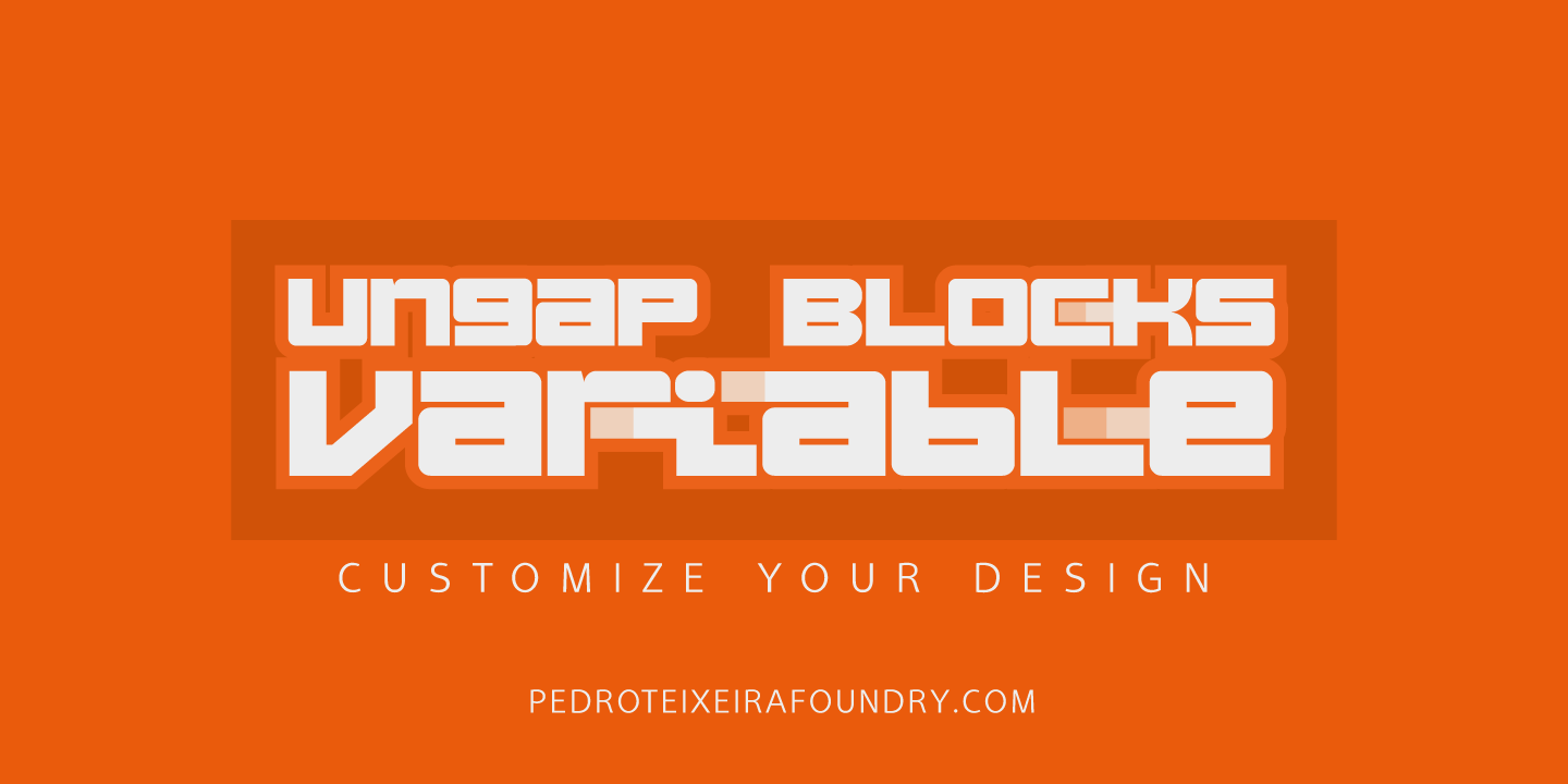 Example font Ungap Blocks Variable #1